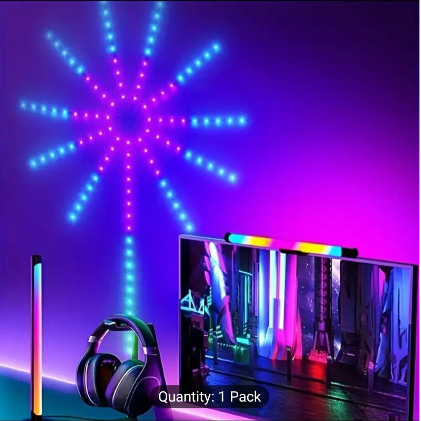 Smart Fireworks Led Light Music Sync with Launch Effect Remote & APP Control Light Strip