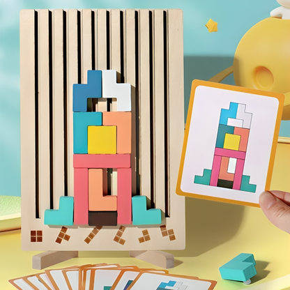 Tetris Wooden Puzzle – Montessori Educational Toy for Kids